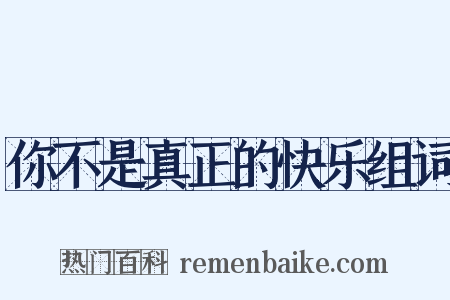 你不是真正的快乐组词是什么意思的图片